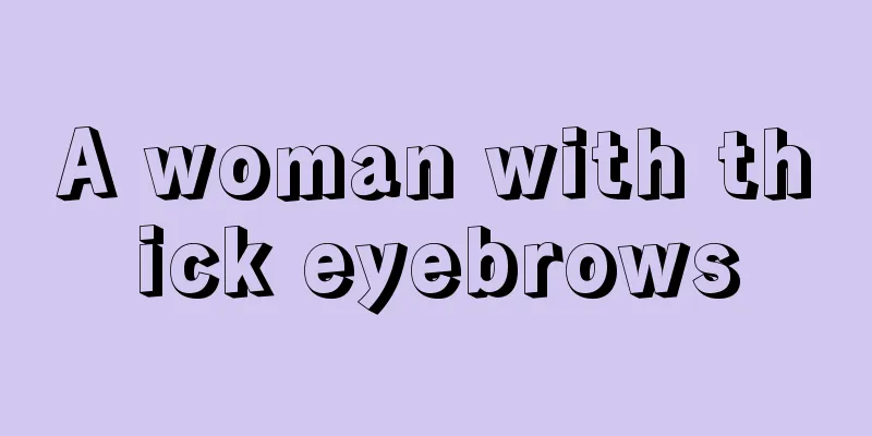 A woman with thick eyebrows
