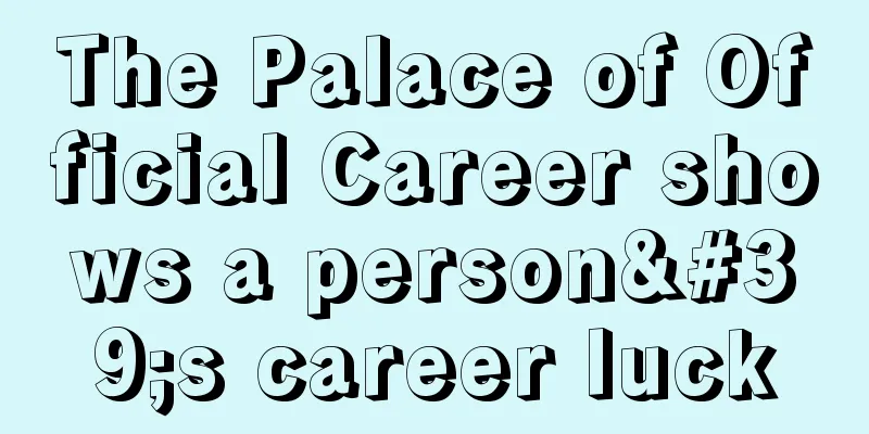The Palace of Official Career shows a person's career luck