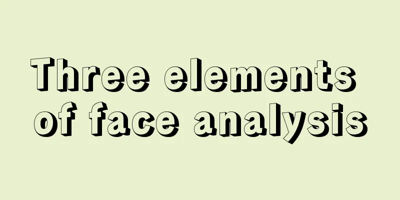 Three elements of face analysis