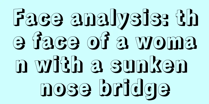 Face analysis: the face of a woman with a sunken nose bridge