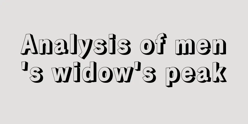 Analysis of men's widow's peak