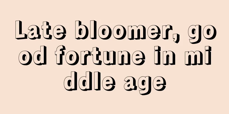 Late bloomer, good fortune in middle age