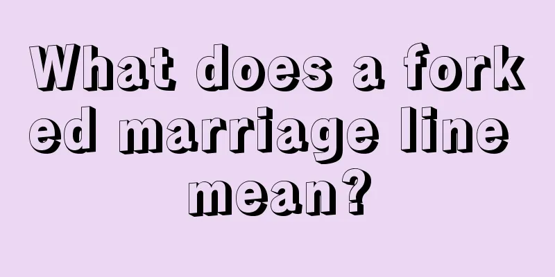 What does a forked marriage line mean?