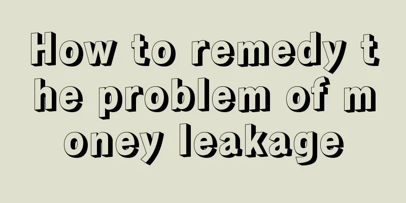 How to remedy the problem of money leakage