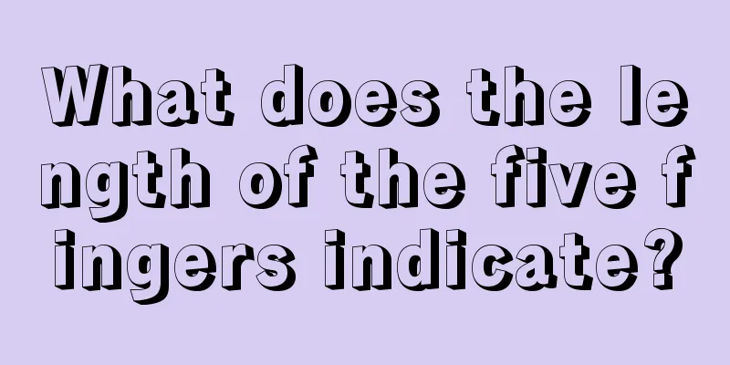 What does the length of the five fingers indicate?