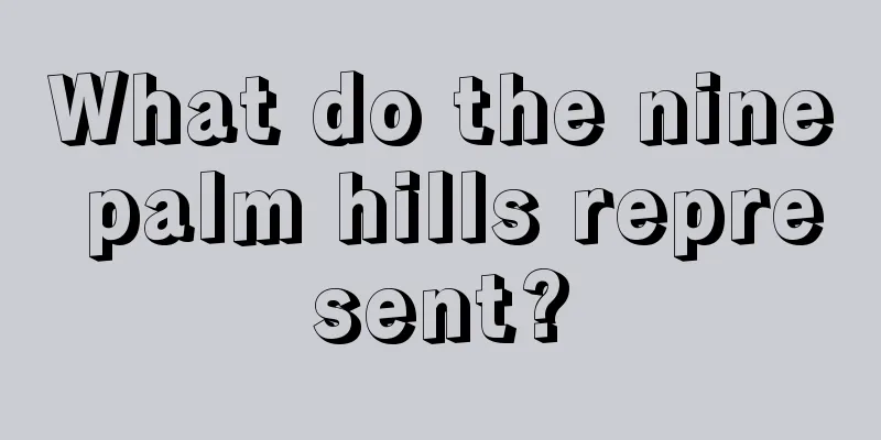 What do the nine palm hills represent?