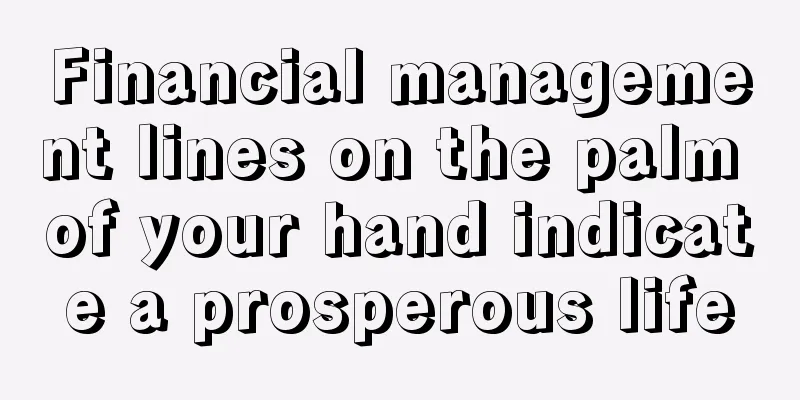 Financial management lines on the palm of your hand indicate a prosperous life
