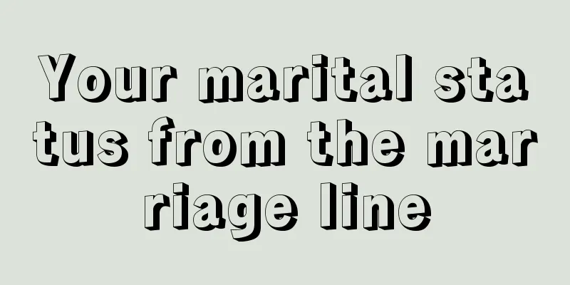 Your marital status from the marriage line