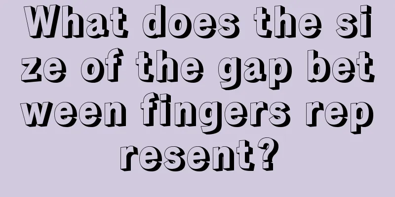What does the size of the gap between fingers represent?