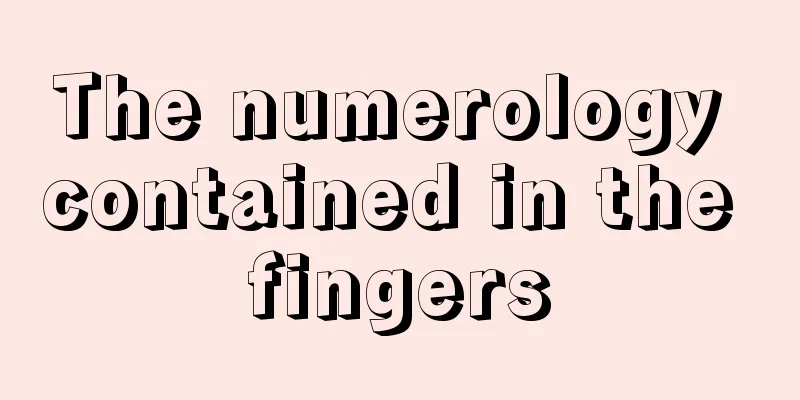 The numerology contained in the fingers