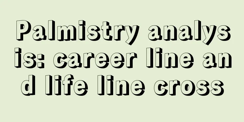 Palmistry analysis: career line and life line cross