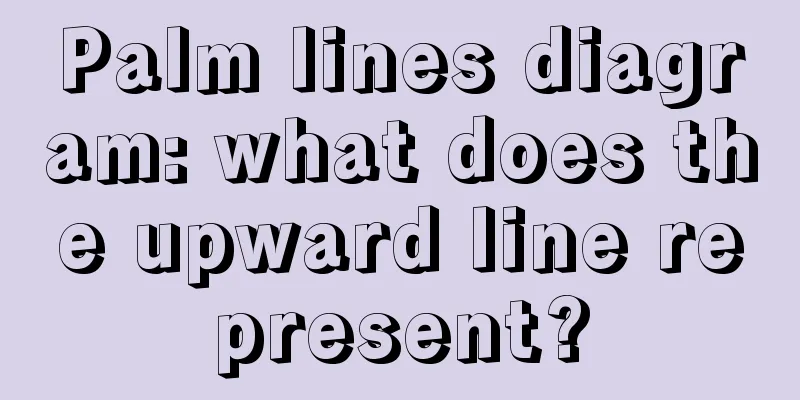 Palm lines diagram: what does the upward line represent?
