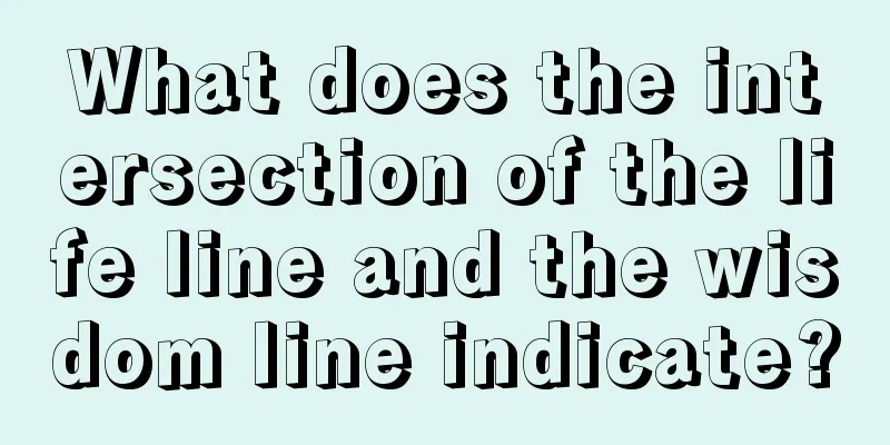 What does the intersection of the life line and the wisdom line indicate?