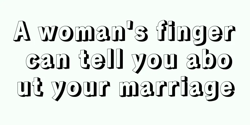 A woman's finger can tell you about your marriage