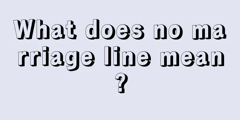 What does no marriage line mean?