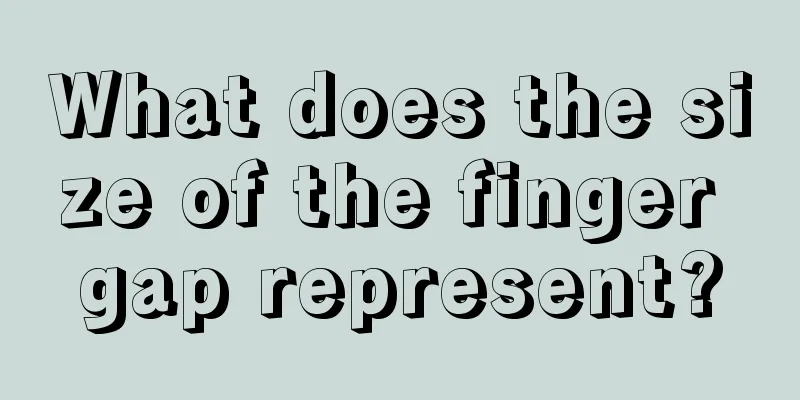 What does the size of the finger gap represent?