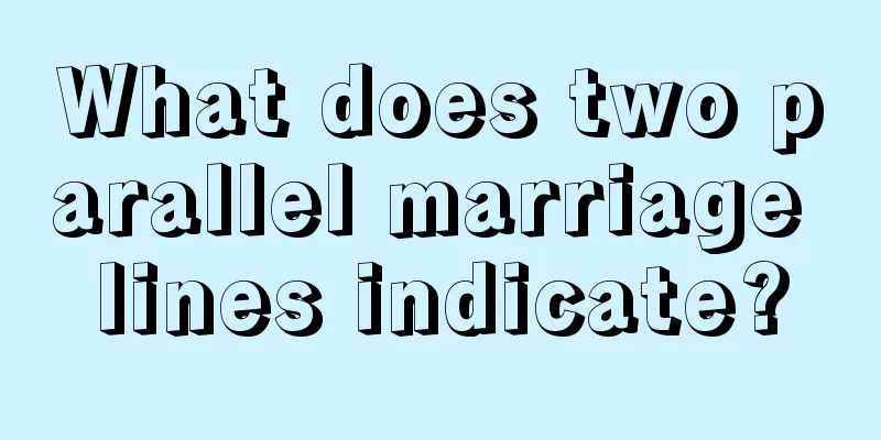 What does two parallel marriage lines indicate?