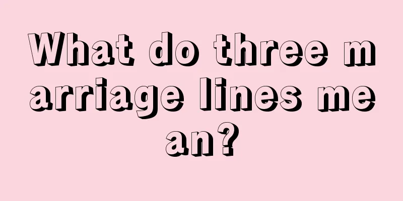 What do three marriage lines mean?