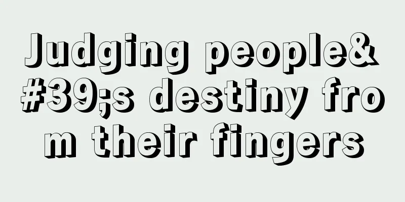 Judging people's destiny from their fingers