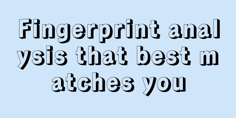 Fingerprint analysis that best matches you