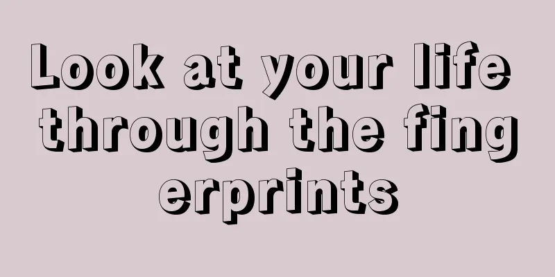 Look at your life through the fingerprints