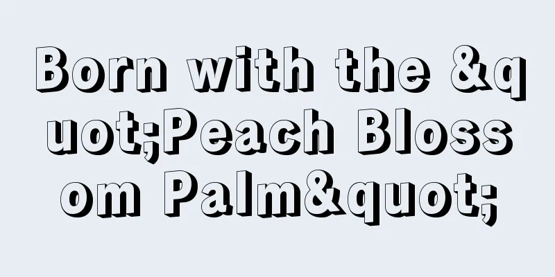 Born with the "Peach Blossom Palm"