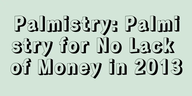 Palmistry: Palmistry for No Lack of Money in 2013