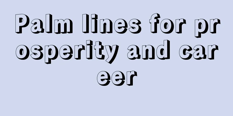 Palm lines for prosperity and career