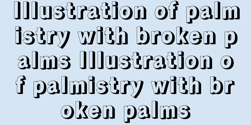 Illustration of palmistry with broken palms Illustration of palmistry with broken palms