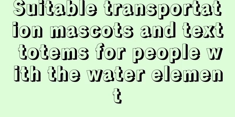 Suitable transportation mascots and text totems for people with the water element