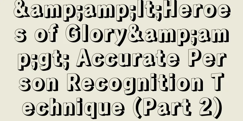 &amp;lt;Heroes of Glory&amp;gt; Accurate Person Recognition Technique (Part 2)