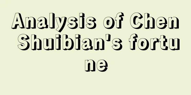 Analysis of Chen Shuibian's fortune