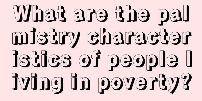 What are the palmistry characteristics of people living in poverty?