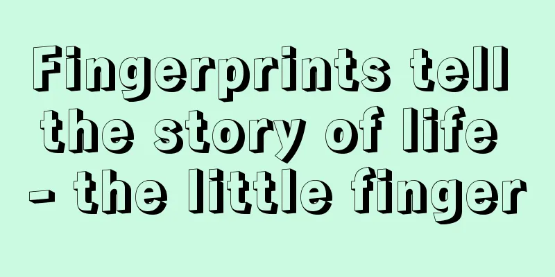 Fingerprints tell the story of life - the little finger