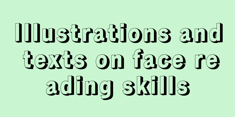 Illustrations and texts on face reading skills