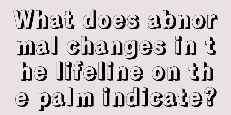 What does abnormal changes in the lifeline on the palm indicate?