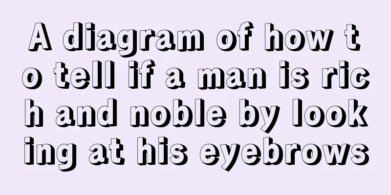 A diagram of how to tell if a man is rich and noble by looking at his eyebrows
