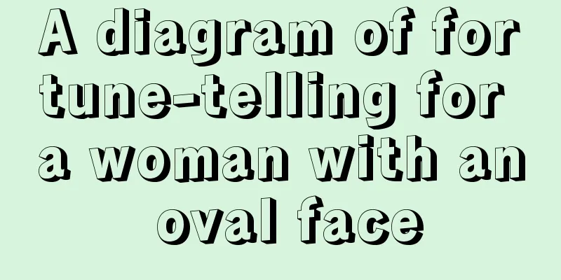 A diagram of fortune-telling for a woman with an oval face