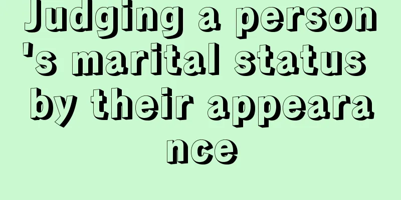 Judging a person's marital status by their appearance