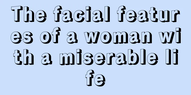 The facial features of a woman with a miserable life