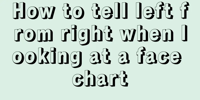 How to tell left from right when looking at a face chart