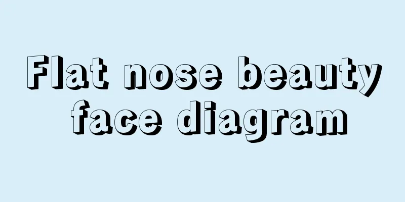 Flat nose beauty face diagram