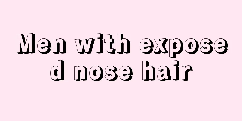 Men with exposed nose hair