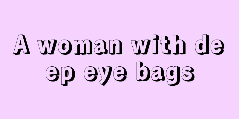 A woman with deep eye bags