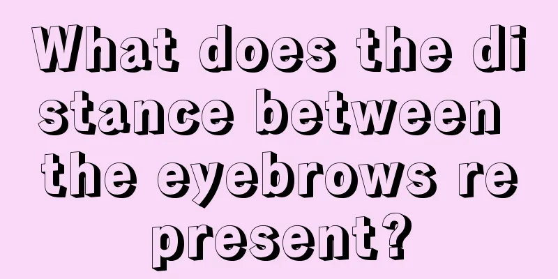 What does the distance between the eyebrows represent?