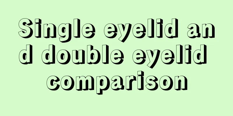 Single eyelid and double eyelid comparison