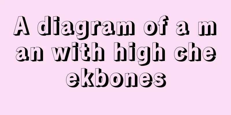 A diagram of a man with high cheekbones