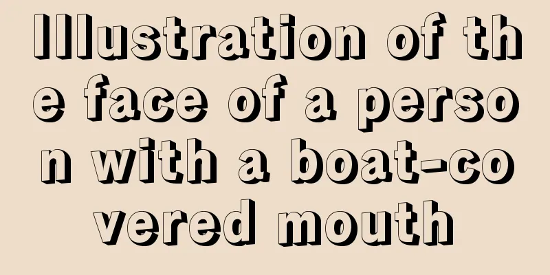 Illustration of the face of a person with a boat-covered mouth