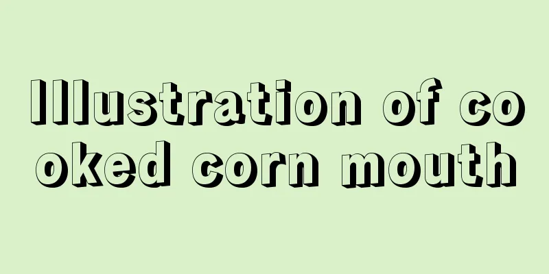 Illustration of cooked corn mouth