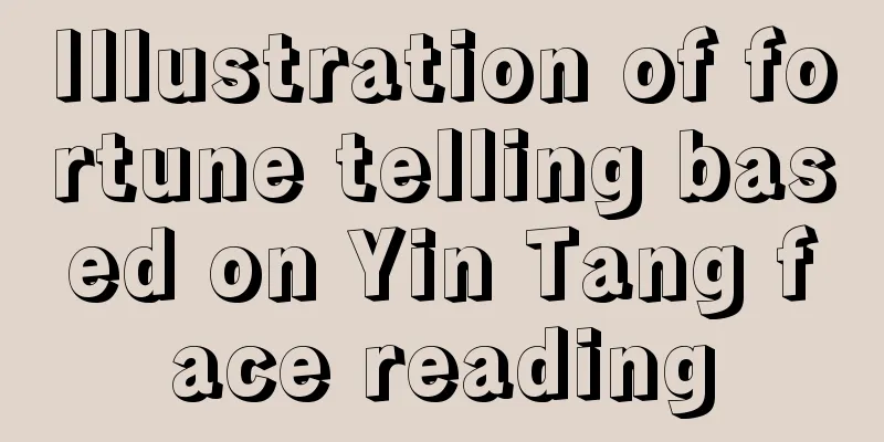 Illustration of fortune telling based on Yin Tang face reading